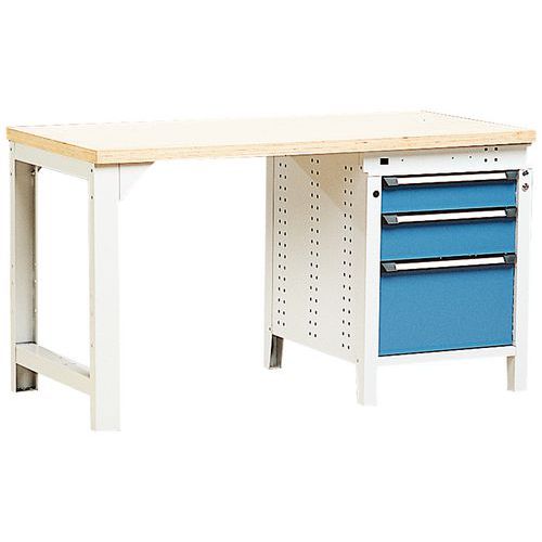 Banco L=1520Mm 3 Cassetti + Piano Multistrato,