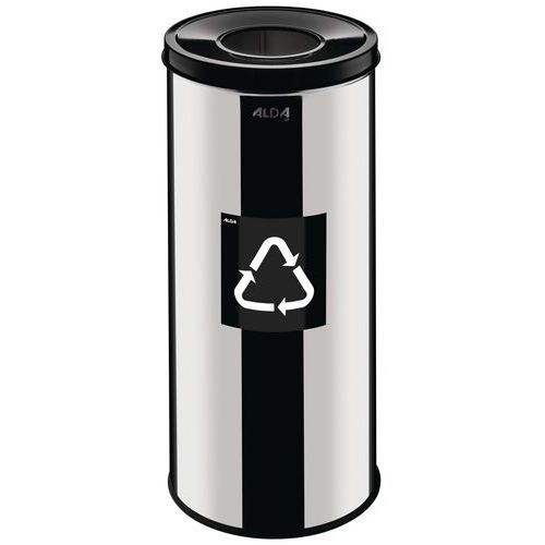 Pattumiera metallica Prestige Eko per la raccolta differenziata da 45 L, nero,