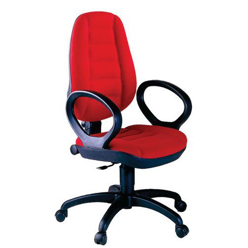 Sedia operativa Cere fili luce rosso+braccioli mecc. Synchro,