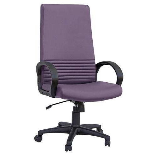 Sedia direz.Chorus alta bordeaux pelle basebraccioli neri,