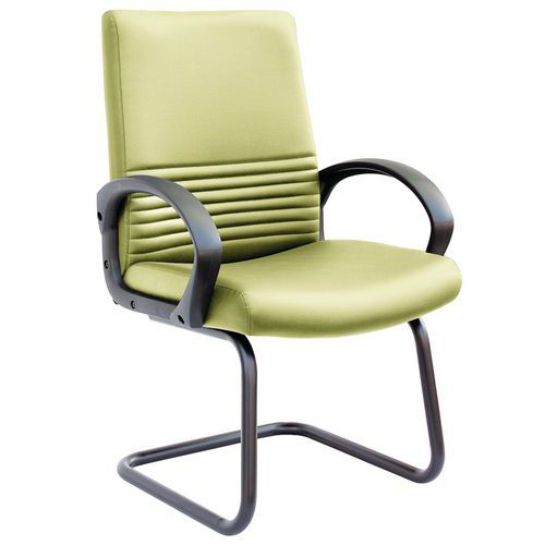 Sedia  chor ignifugo Chorus verde con braccioli,