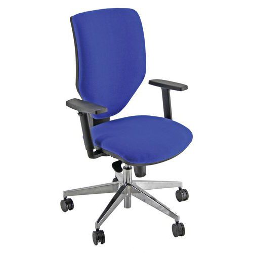 Sedia op. Cozy FILI DI LUCE blu base acciaio no braccioli,