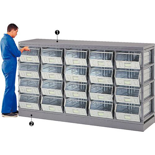 Rack di stoccaggio per contenitori a becco e casse - Manutan.it