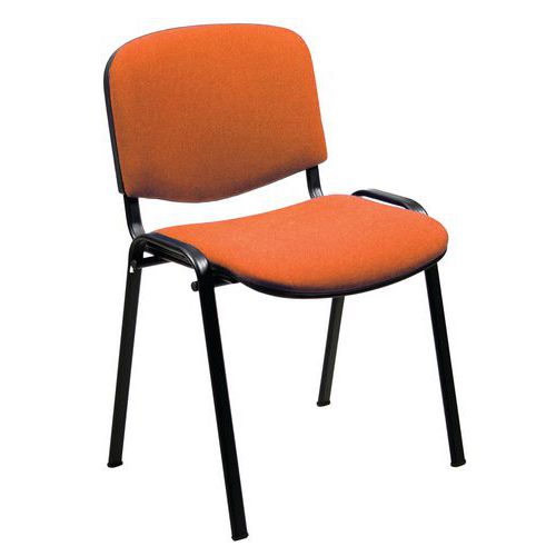 Sedia Dado TARGET NO FLAME arancione base acciaio nero,