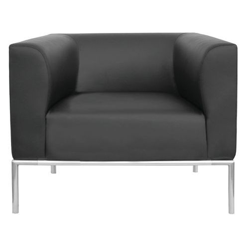 Divano Diwa 1 posto ECO LEATHER nero,