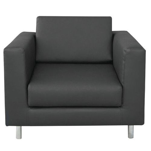 Divano ERICA ECO LEATHER nero 1 posto,