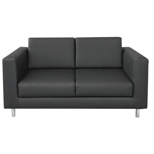 Divano ERICA ECO LEATHER nero 2 posti,