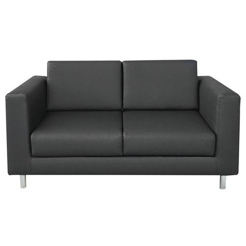 Divano ERICA PELLE nero 2 posti,