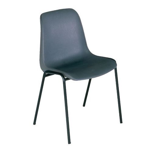 Sedia per collettività ESSE nero braccioli,