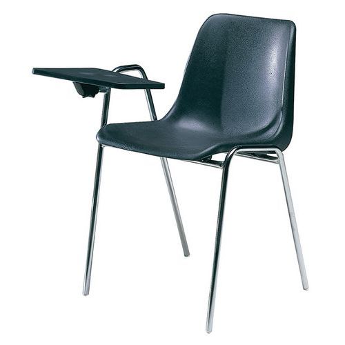 Sedia per collettività ESSE nero con tavoletta,