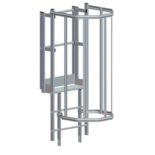 Uscita superiore frontale per scala gabbia di protezione,