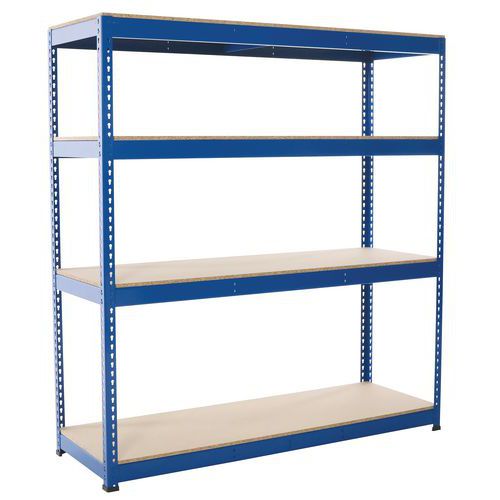 Scaffalatura Rapid 1 1980x1830x610-4 ripiani-Truciolato-Blu,