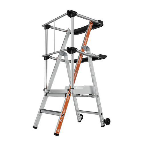 Piattaforma per scaletta a doppio accesso - 2 gradini,