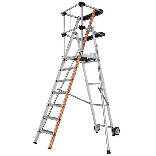 Piattaforma per scaletta a doppio accesso - 7 gradini,