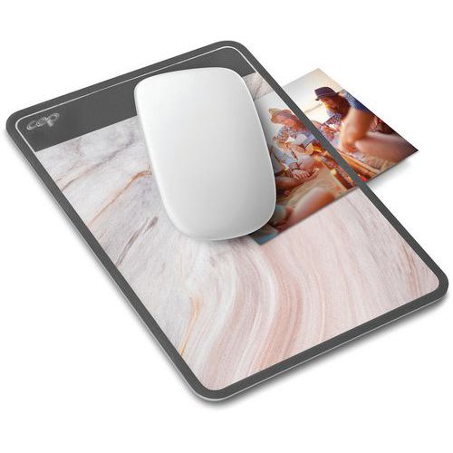 Tappetino per mouse con motivo simil marmo rosa - Cep,