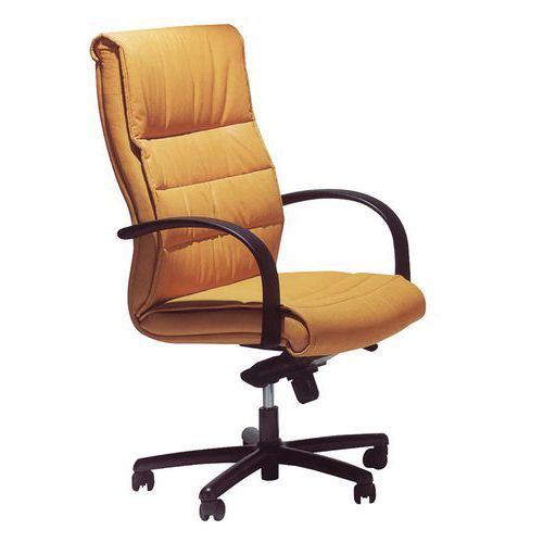 Sedia direz.GEMINI PELLE giallo braccioli inclusi,