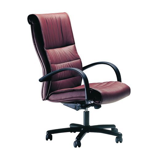 Sedia direz.GEMINI ECO LEATHER bordeaux braccioli inclusi,