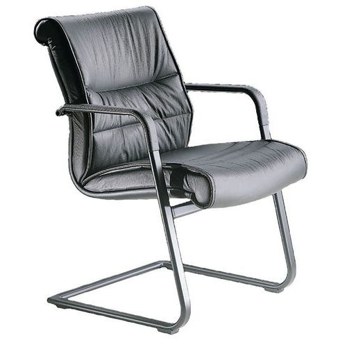 Sedia direz.GEMINI slitta PELLE grigio braccioli inclusi,