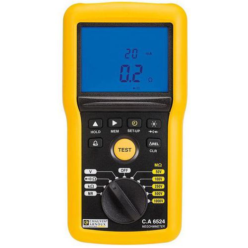 Dispositivo controllo isolam 50V/100V/250V/500V/1kV CA6524,