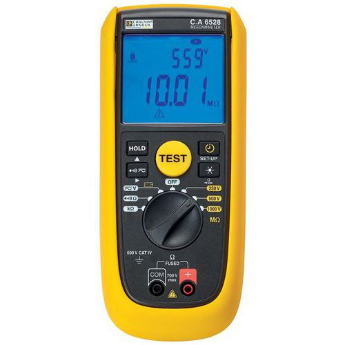 Dispositivo di controllo isolamento 250V/500V/1kV CA6528,