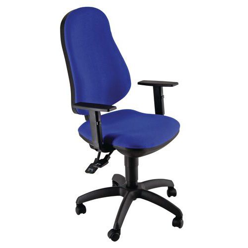 Sedia Ariel girev TGTNOFLAMEblu synchro Bracciol opz.,