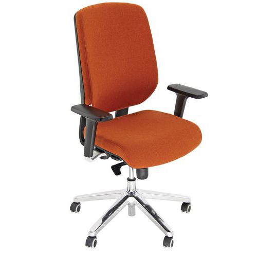 Sedia Atantia rivest. fili luce arancio bruci. No braccioli,