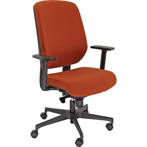 Sedia Atantia fili luce arancio No braccioli base allum,