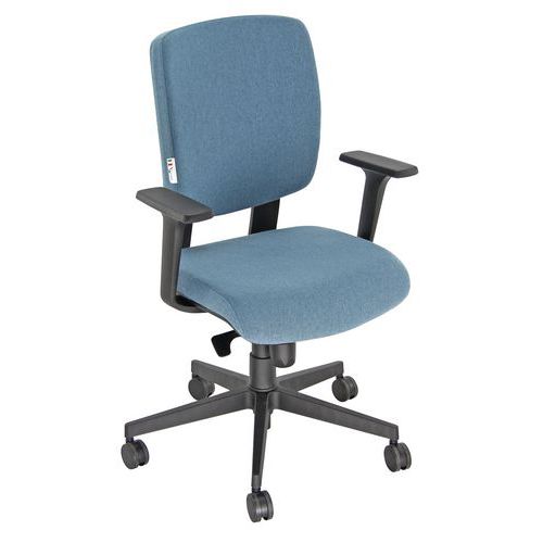 Sedia Atantia tfgt no flame blu chiaroNo braccioli base nero,