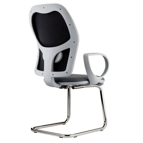 Sedia Grafix su slitta nero tgt no flame no braccioli,