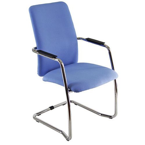 Sedia LITHIUM TARGET NO FLAME blu con braccioli,