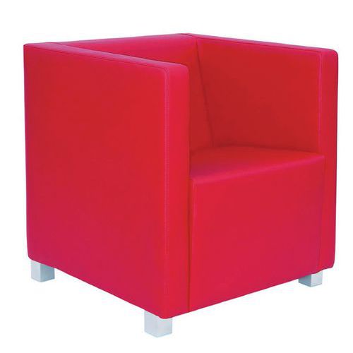 Divano Club PELLE rosso 1 posto,