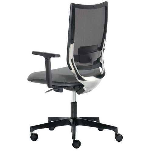 Sedia concept IGNIFUGO grigio antr. base nero bracc opz.,