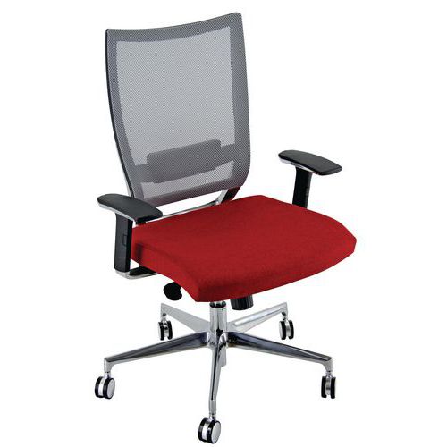 Sedia concept XL FILILUCE rosso 150kg. base allum bracc opz.,