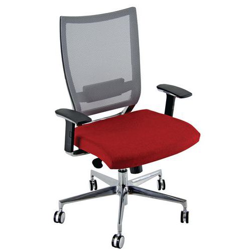 Sedia concept XL IGNIF. rosso 150kg. base allum bracc opz.,