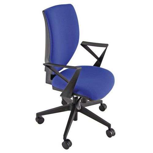 Seduta operativa COZY pp Base nylon nero Blu,