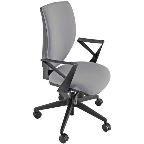 Sedia op. Cozy ECO grigio chiaro base nylon nero,