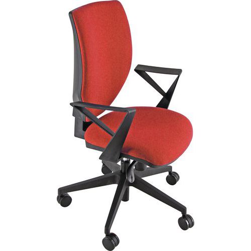 Sedia op. Cozy FILI DI LUCE rosso base nylon nero,