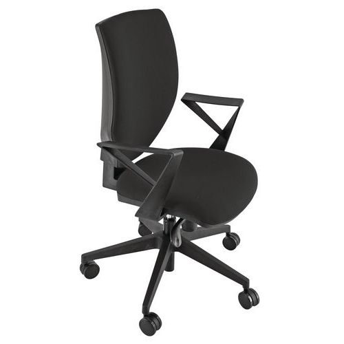 Sedia op. Cozy IGNIFUGO nero base nylon nero,