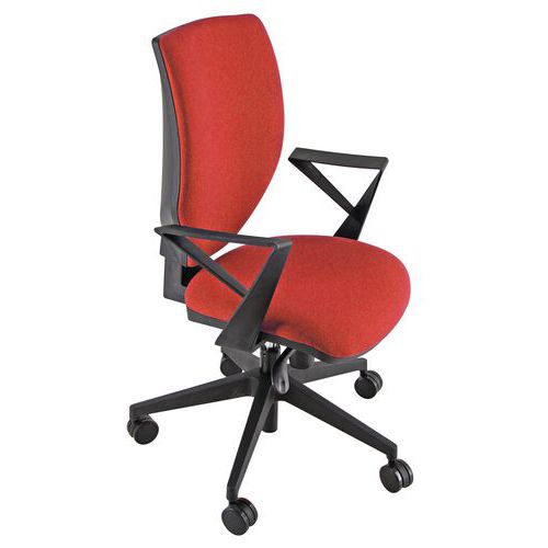 Sedia op. Cozy TARGET NO FLAME rosso base nylon nero,