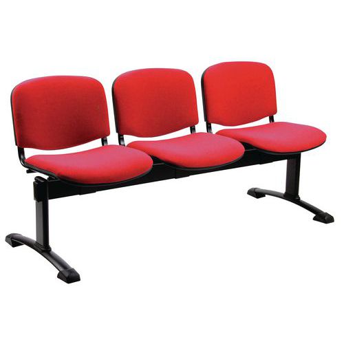 Panca collettività Dado IGNIFUGO rosso 3 posti,