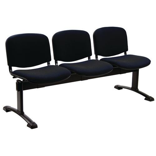 Panca collettività Dado IGNIFUGO nero 3 posti,