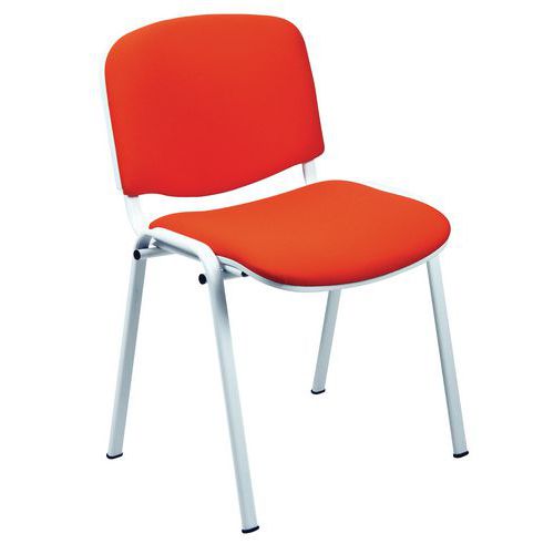 Sedia Dado IGNIFUGO rosso base bianco,