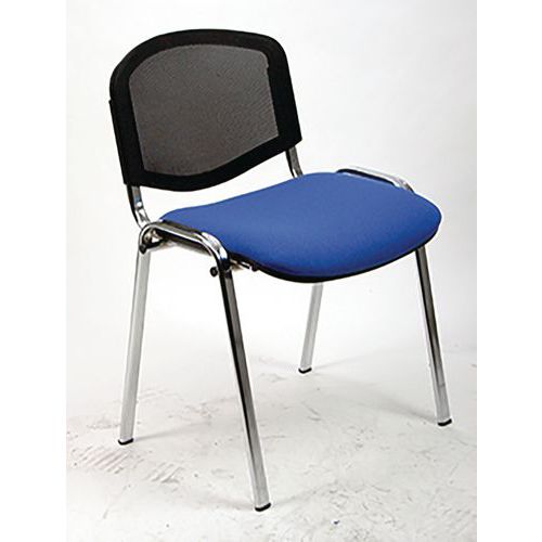 Sedia Dado TARGET NO FLAME blu base chromo,