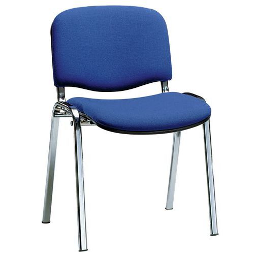 Sedia Dado FILI DI LUCE blu base chromo,