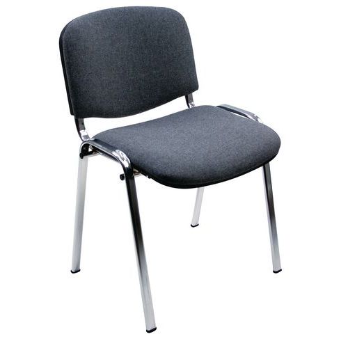 Sedia Dado TARGET NO FLAME grigio base acciaio nero,