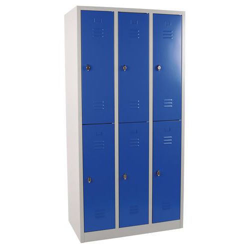 Armadio multiscomparto 300mm 3x2 scomp blu-Manutan Expert,