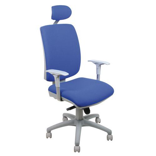 Sedia girevole Dione con Poggiat FILILUCE blu con braccioli,