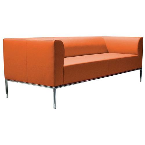 Divano Diwa 2 posti ECO LEATHER arancione,