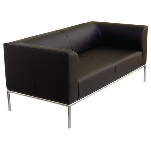 Divano Diwa 2 posti ECO LEATHER nero,