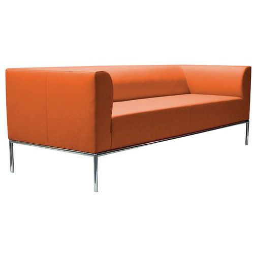 Divano Diwa 2 posti PELLE arancione,